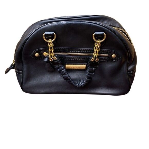 ISABELLA FIORE ‘A PINCH SASY’ LIMITED ED. BLACK LEATHER SATCHEL  MSRP $425 - Picture 7 of 14